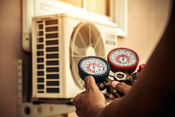 Professional Hvac technician working in Marion, NC